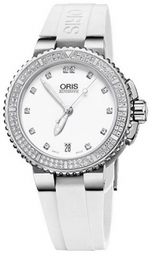 Buy this new Oris Aquis Date Diamonds 36mm 01 733 7652 4991-07 4 18 31 ladies watch for the discount price of £2,295.00. UK Retailer.
